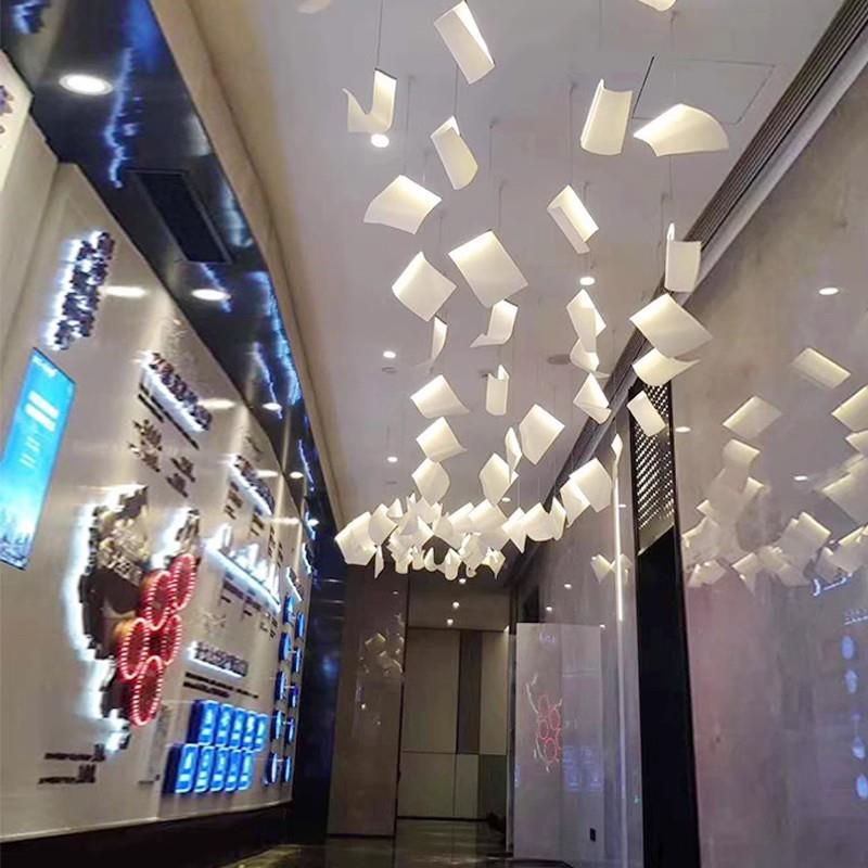 天亨亚克力空中吊饰酒店会所店铺美陈装饰商场售楼部沙盘艺术吊灯
