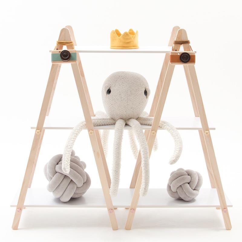 幼儿园置物架书架橱窗陈列落地货架AA实木板材北欧简约收纳多层