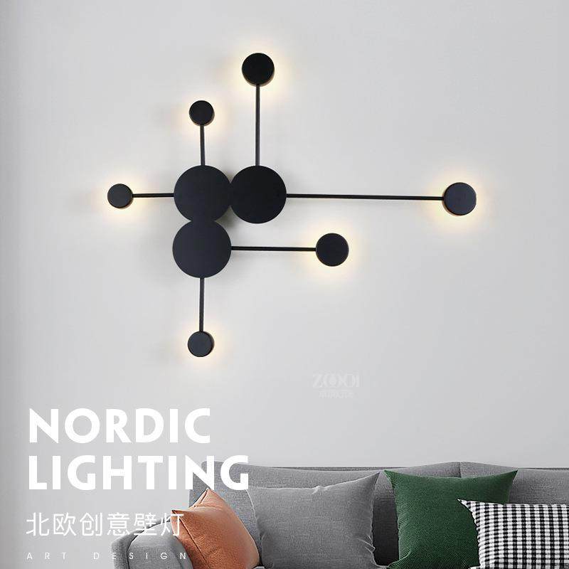 led壁灯楼梯灯卧室床头灯走廊方形铝材亚克力现代简约背景墙灯