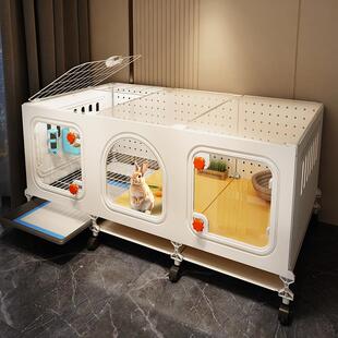 兔笼大号家用兔子专用笼子荷兰猪豚鼠全景别墅宠物兔小窝带托盘
