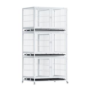 三层狗笼宠物店寄养笼狗狗繁育笼家用养殖笼带隔断上下层狗笼猫笼