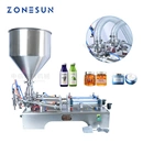 奶油蜂蜜酱料糊状膏体灌装 ZONESUN 半自动双头气动罐装 分装 机