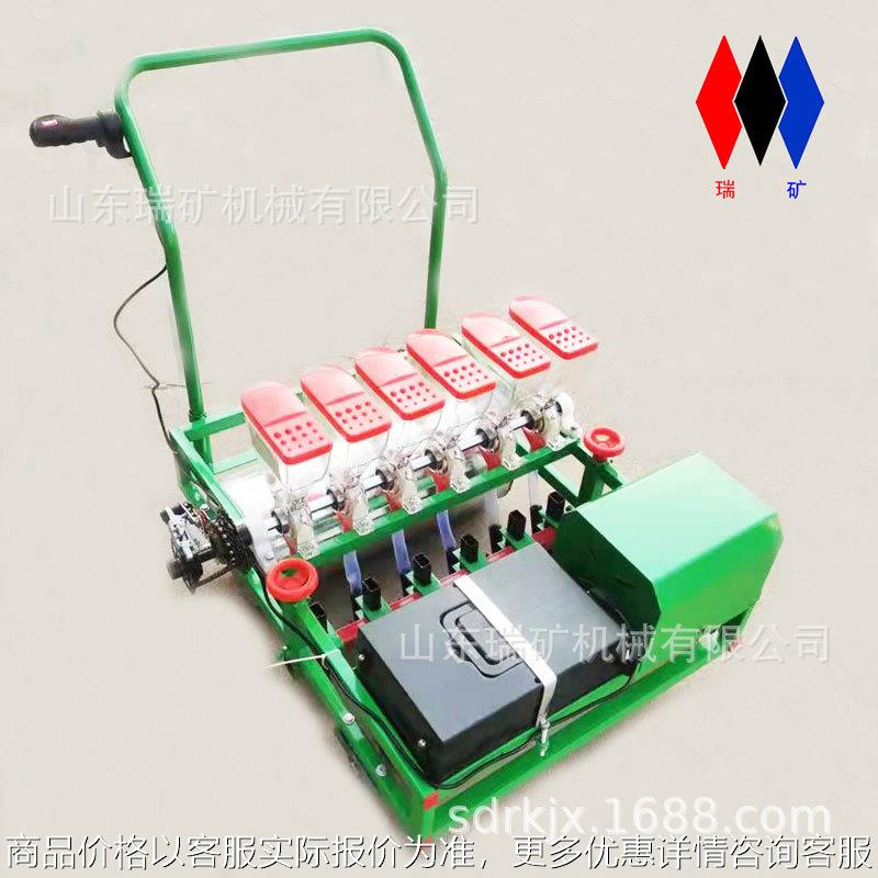 农用单行多行谷子蔬菜播种机人力手推谷子药材精密播种机