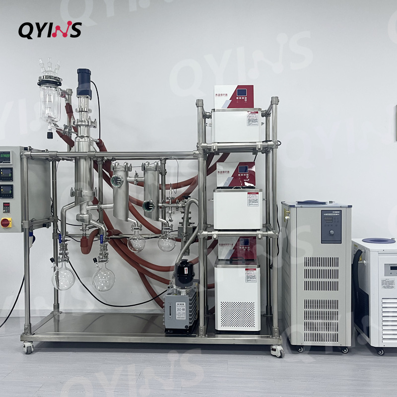 0.1、0.25、1平方高分子聚合物脱除单体工艺不锈钢短程分子蒸馏