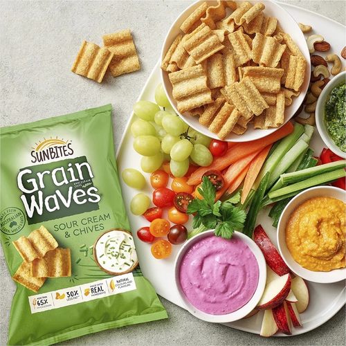 酸奶油香葱波浪型谷物薯片170gX3