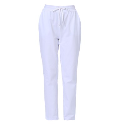 护士裤子白色女冬季加厚护士服大码男款薄款蓝色粉色松紧腰工作裤