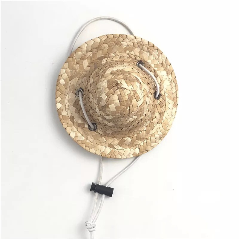 巴哥小草帽 宠物草帽 狗狗帽子法斗泰迪猫咪帽子拍照道具狗狗饰品