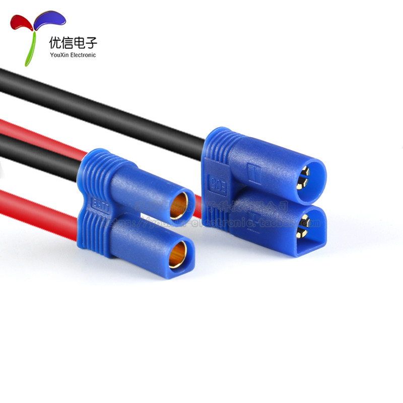 EC5-F/M(母头/公头) 航模插头连接线 大电流100A动力电池香蕉插头