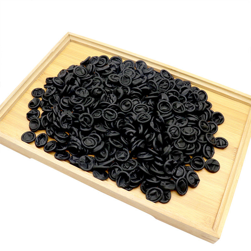 手指套黑色乳胶防静电工业劳保耐磨纹绣美甲薄款一次性防护指头套