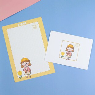 日韩信纸信封套装创意文艺小清新信封袋可爱小羊卡通校庆稿纸包邮