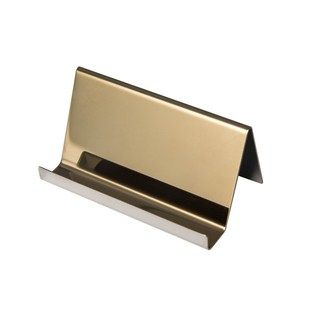 金属不锈钢名片座 金色桌面名片展示架卡片盒北欧风简约手机支架