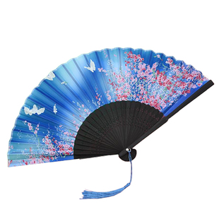 扇子古风折扇儿童女汉服旗袍中国风舞蹈扇古装仙气流苏小折叠扇风