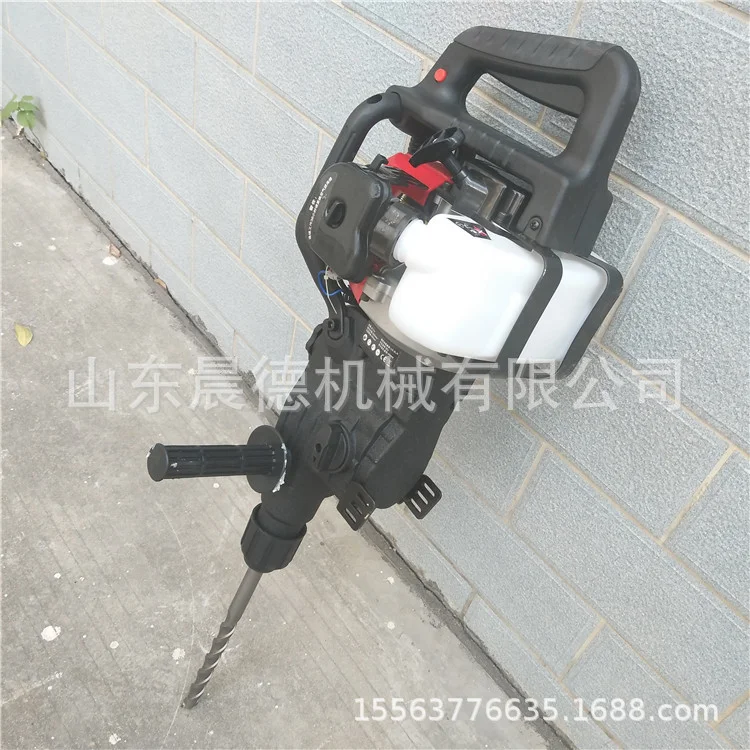 河道加固木桩植桩埋桩机 便携式二冲程汽油打桩机