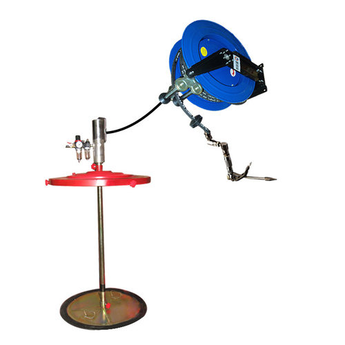 壁挂式气动黄油加注机 深圳宝润佳油脂注油器 大桶干脂抽油泵套装