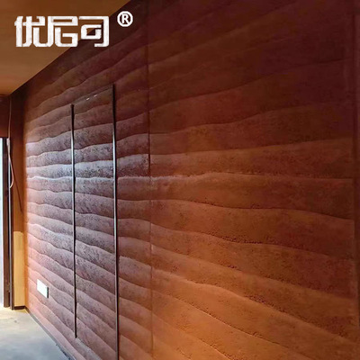 夯土板摩洛石软质夯土清水混凝土板室内外墙手工预制板艺术浇筑