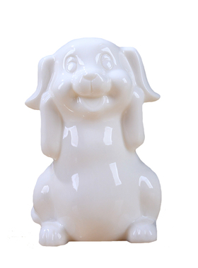 两耳不闻天下事小狗狗摆件 陶瓷家居装饰品摆设 创意生日礼物男女