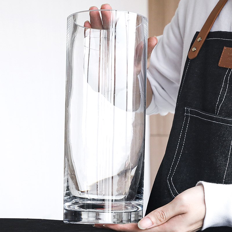 专用富贵竹观音竹发财竹水养水培瓶子直筒玻璃瓶客厅摆件