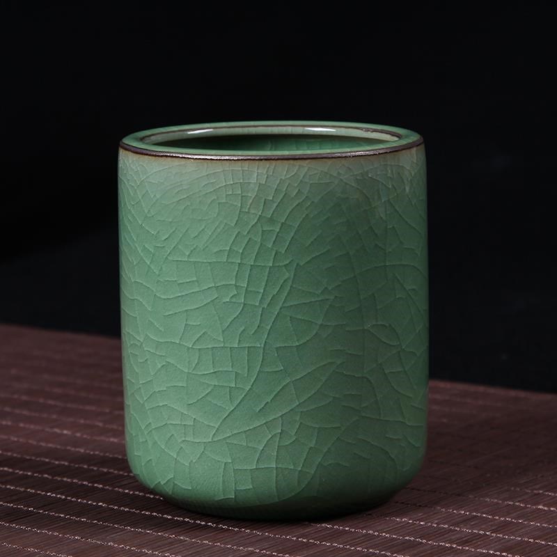 青花陶瓷笔筒中式高雅文化笔筒青花瓷器笔筒个性瘦直筒花瓶