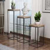 北欧简约客厅边几沙发角几售楼处高脚盆景架轻奢花几工艺品展示架