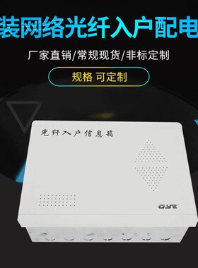 泉源 4030光纤箱家用暗装B网络光纤入户配电箱多媒体信息箱