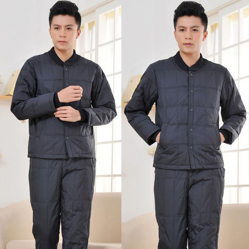 中老年人羽绒服内胆套装男士加厚冬装爸爸款保暖内穿裤Z子棉衣棉
