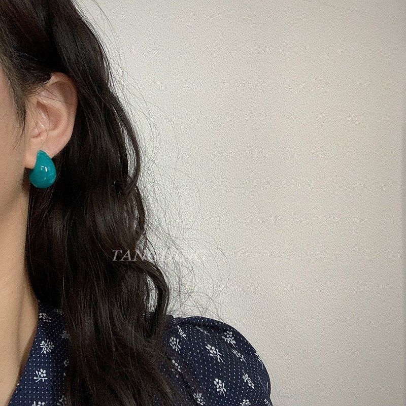 冰感蓝水滴耳环小众设计冷淡风耳饰港风复古u型显白个性耳坠925银,饰品/流行首饰/时尚饰品新,耳环,淘宝优惠券,粉丝福利购,淘宝优惠卷