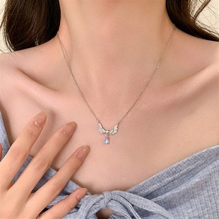 天使之泪项链女2023新款爆款高级感轻奢小众颈链独特设计感锁骨链