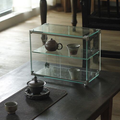 合行序 玻璃柜 茶器收纳展示柜 中古器皿陈列柜 复刻 日式昭和