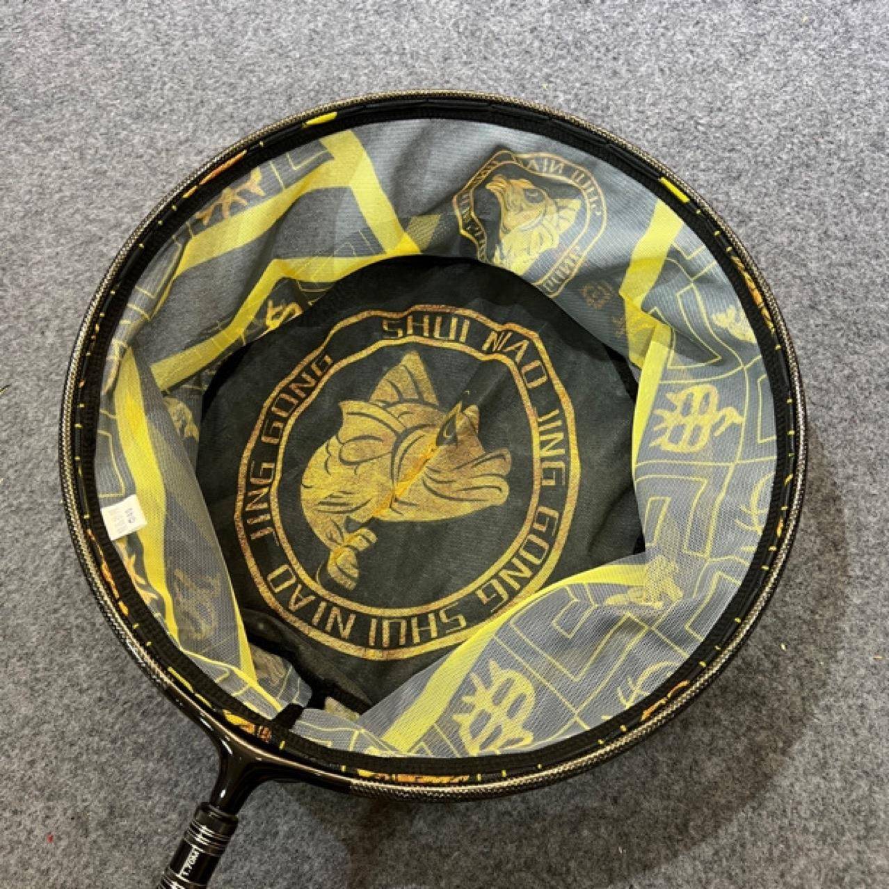 耀鲨K布抄网头纯碳素3K抄网头高强飞抄网头不掉漆40直径加粗加硬