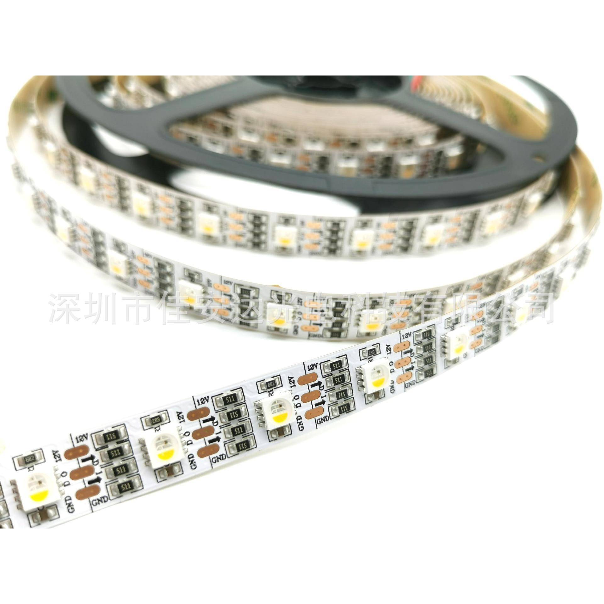 SK6812RGBW内置IC灯条DC12V单点单控5050RGBW幻彩灯带54LED/M