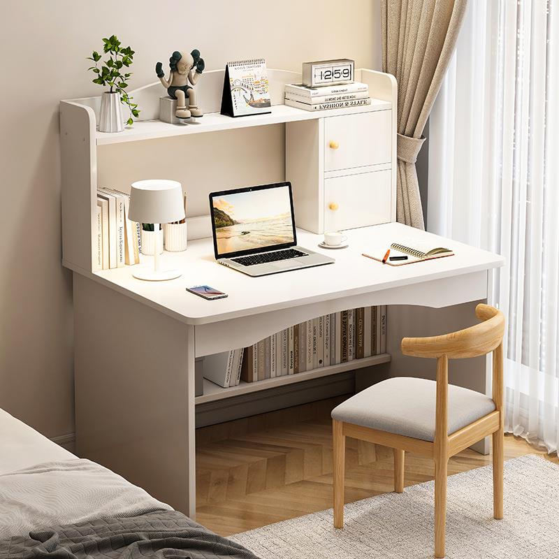 电脑桌台式家用书桌书架一体桌学生学习桌椅组合卧室办公写字桌子