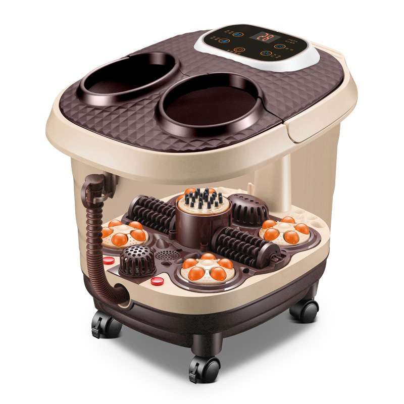 足浴盆气泡熏蒸全自动电动加热恒温家用洗脚盆足疗按摩器泡脚深桶