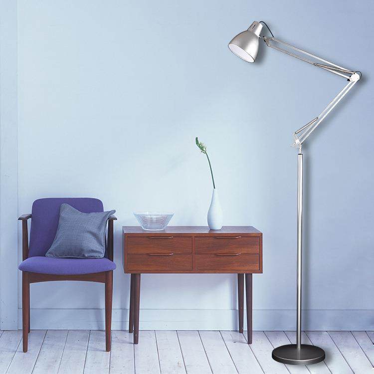 LED简约软管办公学习护眼家居折叠伸缩铁艺酒店布艺台灯落地灯