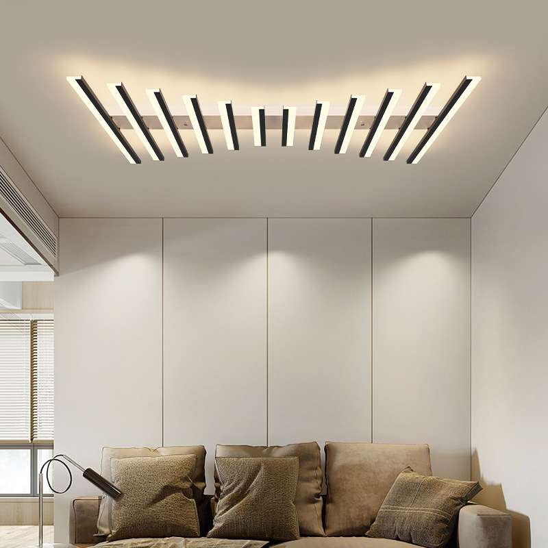 客厅灯北欧轻奢艺术长条卧室书房吸顶灯简约现代创意广东中山灯具