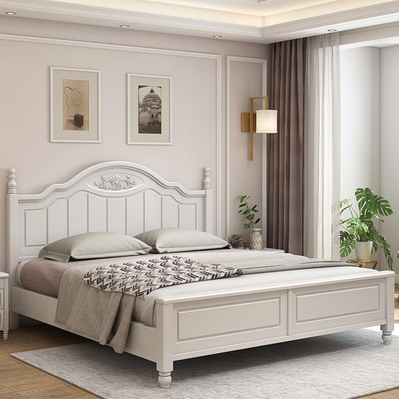 小美床田园全实木1.8米主卧双人床现代简约欧式韩式1.5公主床婚床