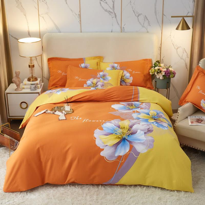 全棉生态大版磨毛四件套纯棉被套床单磨毛亲肤宿舍四季直播爆款