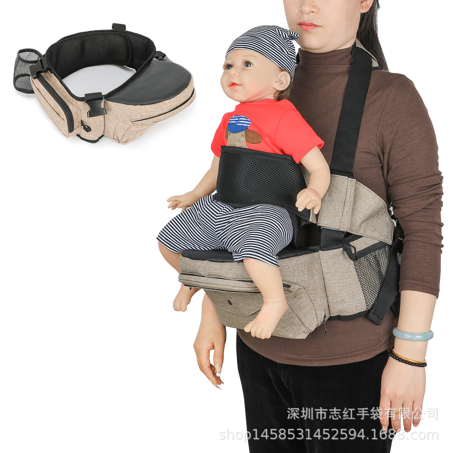 热销新款婴儿背带腰凳抱娃神器多功能宝宝外出前抱式坐凳轻便四季