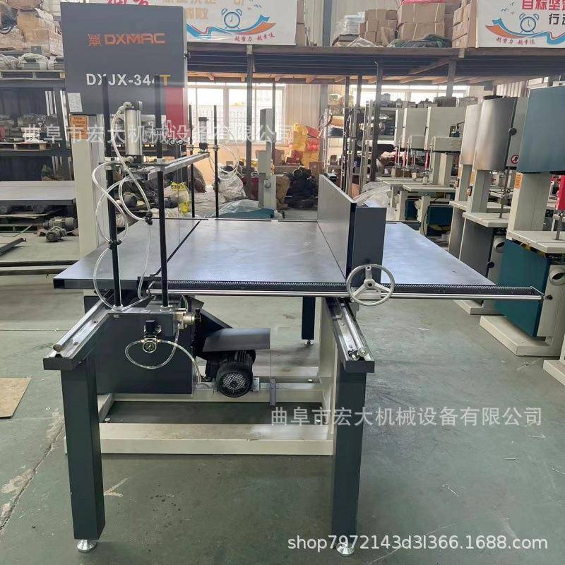 346两轮木工立式带锯机圆形工装自动切割气动压料多功能切割锯