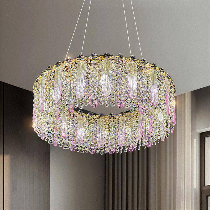 客厅吊灯轻奢后现代浪漫琉璃水晶艺术卧室餐厅灯2023年设计师款