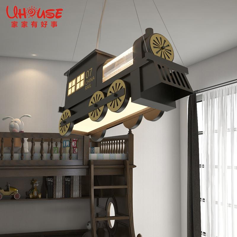 北欧儿童房灯卧室灯具简约现代男女孩房间灯创意飞机灯卡通吸顶灯