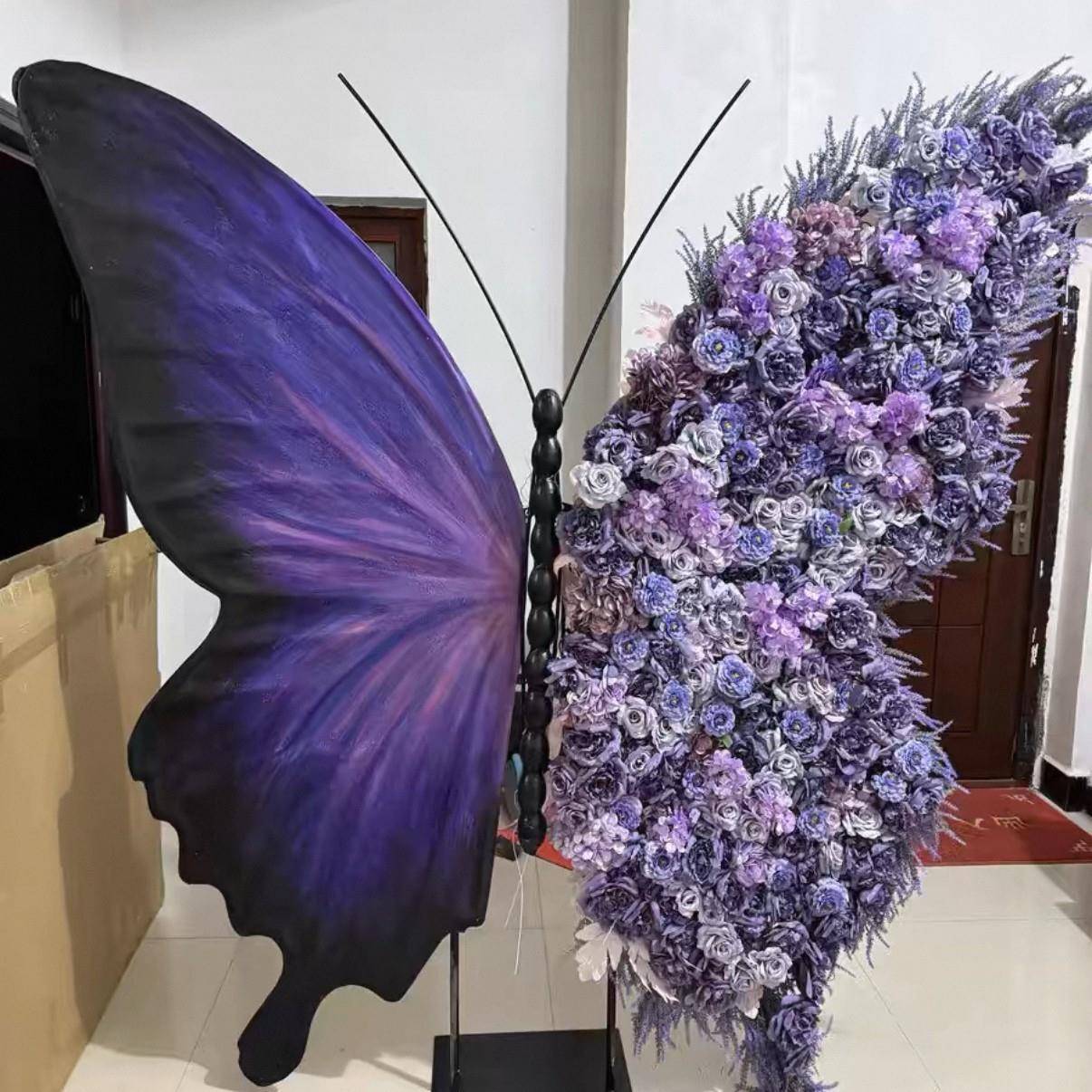 网红巨型蝴蝶装饰道具店铺橱窗蝴蝶立体摆件美陈造景拍照打卡布置