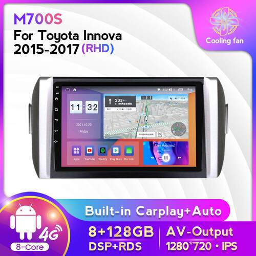 适用于丰田Innova15-17款RHD改安卓大屏中控车载导航屏幕8+128G