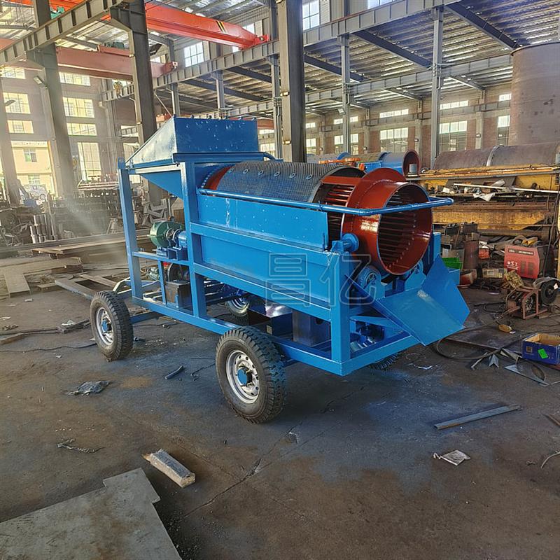 小型移动式淘金滚筒筛砂金矿筛选机械全自动圆筒柴油洗金机设备