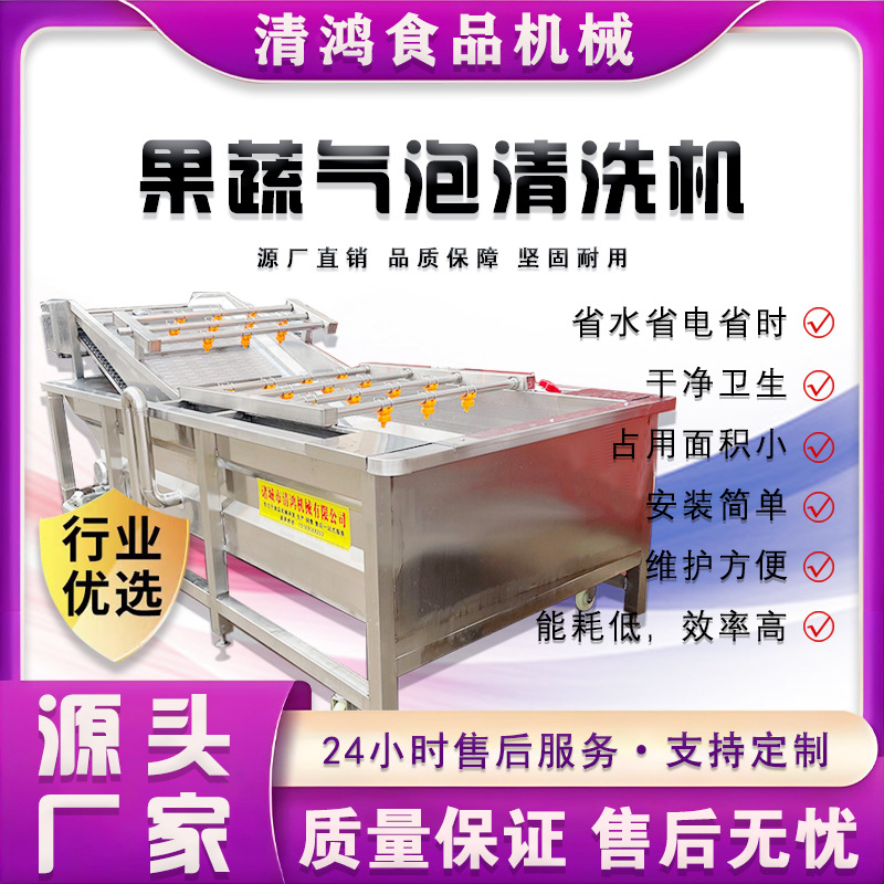 自动化山楂苹果气泡清洗机 水果清洗风干流水线 商用红枣清洗设备