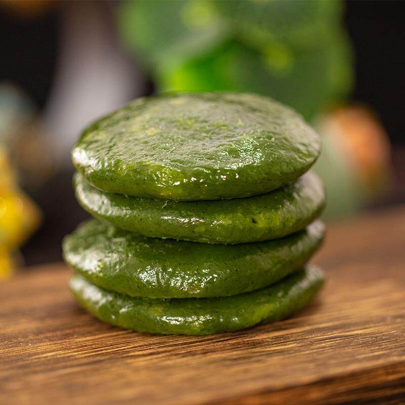 宁波艾草麻糍 艾叶蒿子粑粑夹心黑芝麻红豆糯米手工包馅糍粑青团