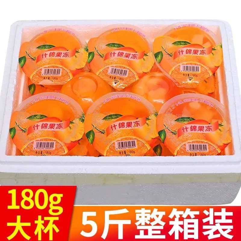 什锦果冻大杯180g果冻学生休闲椰果非布丁果味超大果冻