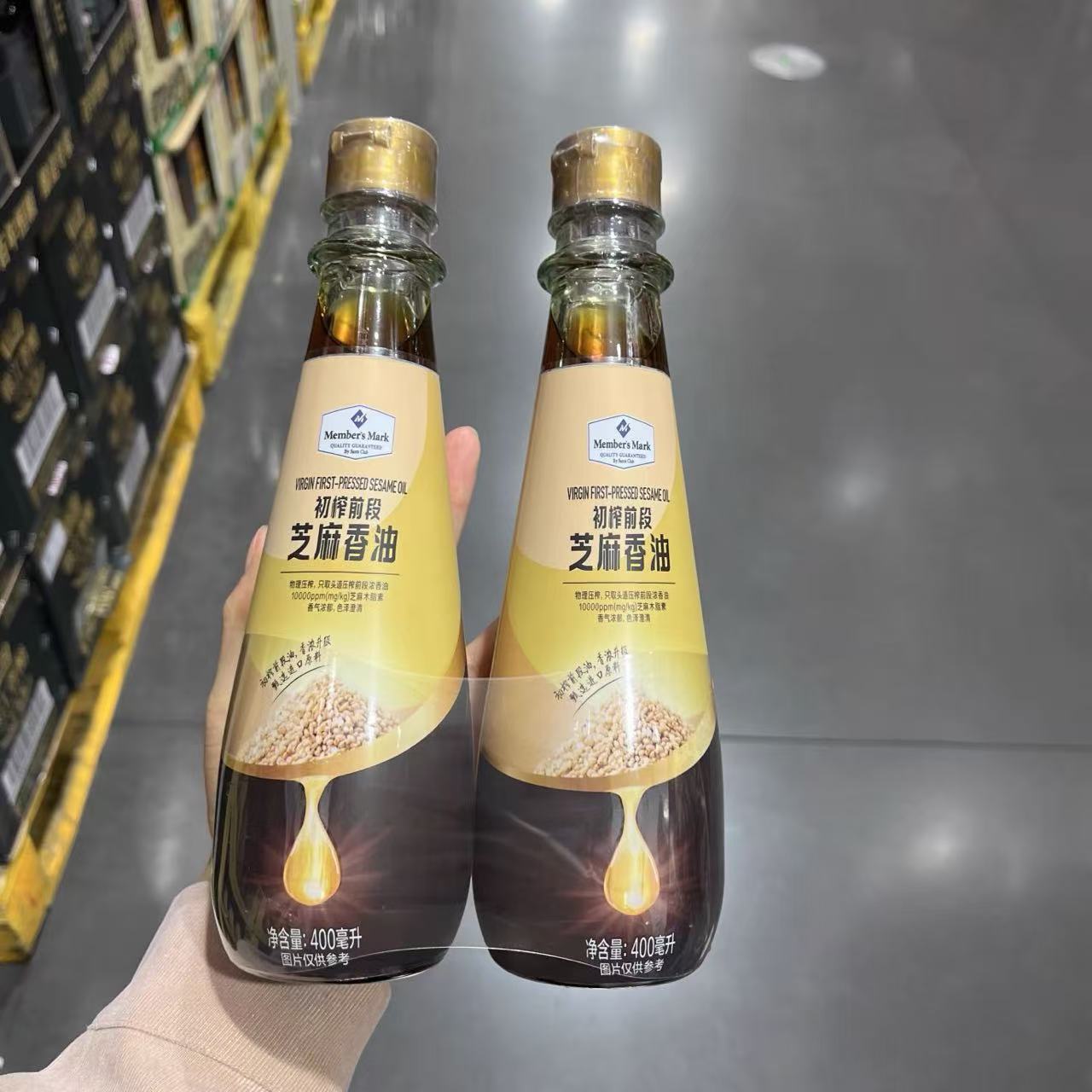 山姆MM初榨前段芝麻香油400ml提香增味正品会员代购官方旗舰店
