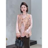 国风刺绣马甲年货定制马夹C9305 新中式 玖了个玖 桃夭枕雪