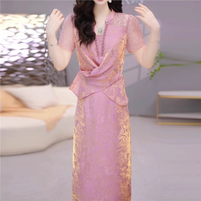 连衣裙2025新款女夏季高级两件套