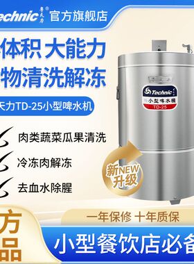 粤天力TD-25小型啤水机解冻机蔬菜肉类排骨清洗机餐饮小店洗工厂